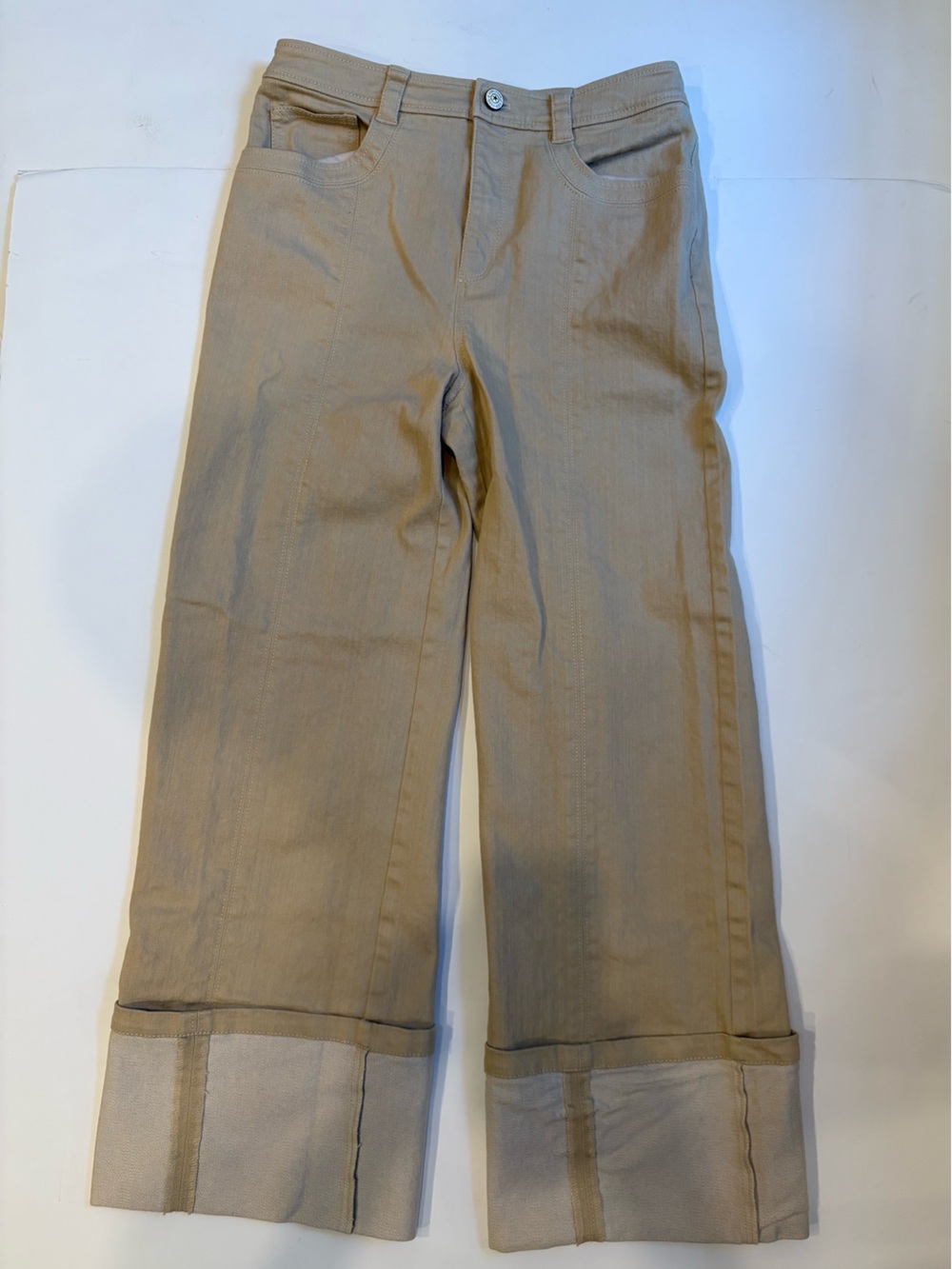 cinq a sept Beige Khaki wide-Leg jeans